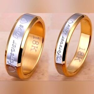 Forever love 18k inscribed ring! I have 1 women's size 6 ring available.